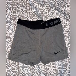 Grey Nike Pro shorts